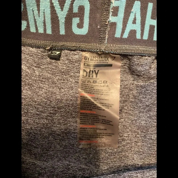 Gymshark Flex Charcoal Marl Dusky Teal Leggings - Picture 5 of 7